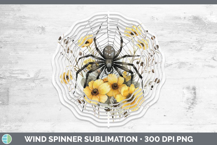 GorgeousSpiderweb Flowers Wind Spinner design.