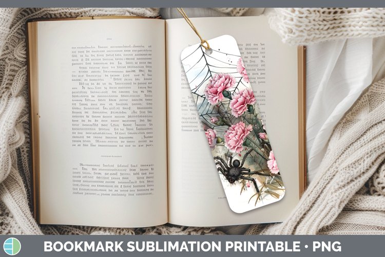 GorgeousSpiderweb Flowers Bookmark design.