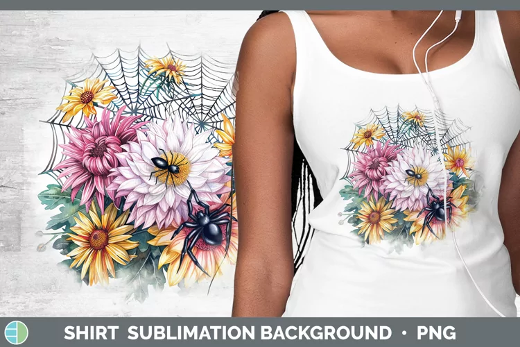 Spiderweb Flowers Chrysanthemum Shirt Sublimation Sublimatio