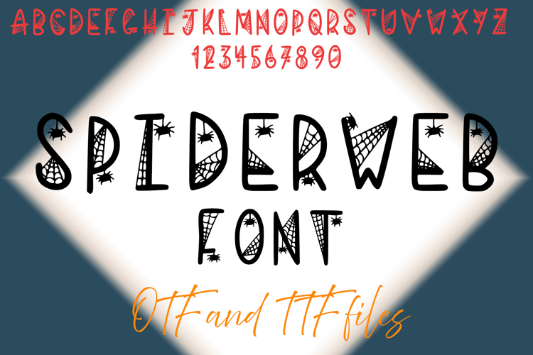Spiderweb Halloween Spider OTF TTF Typeface Font