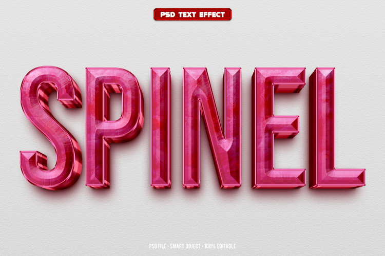 Spinel 3D editable text effect