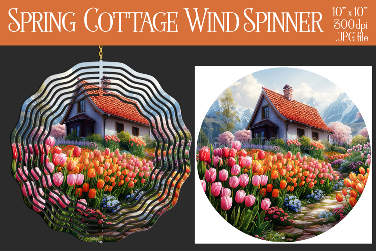 Spring Wind Spinner, Sublimation Spring Season Spinner d1