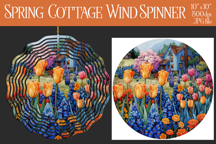 Spring Wind Spinner, Sublimation Spring Season Spinner d3