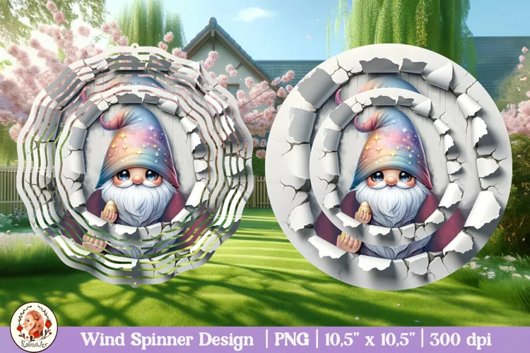 Easter Spinner, Wind Spinners easter, 3d spinner, 3d cracked