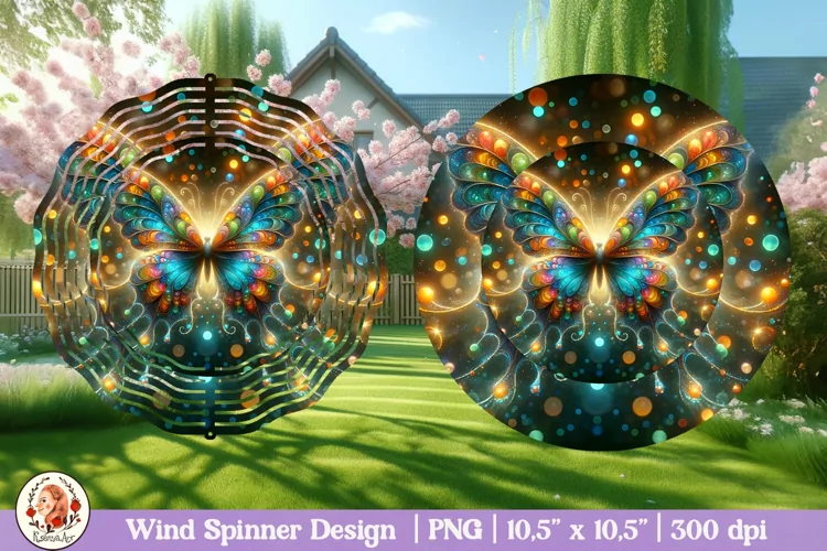 Butterfly Wind Spinner, 3D Spring Wind Spinner