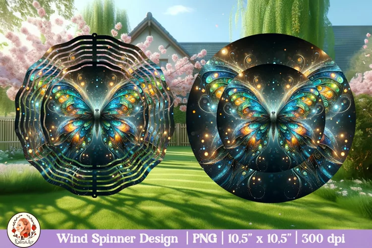 Butterfly Wind Spinner, 3D Spring Wind Spinner