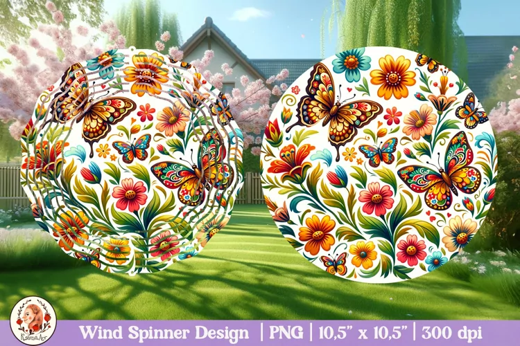 Butterfly Wind Spinner, 3D Spring Wind Spinner