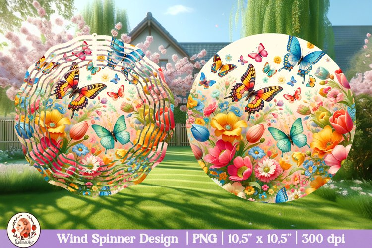 Butterfly Wind Spinner, 3D Spring Wind Spinner