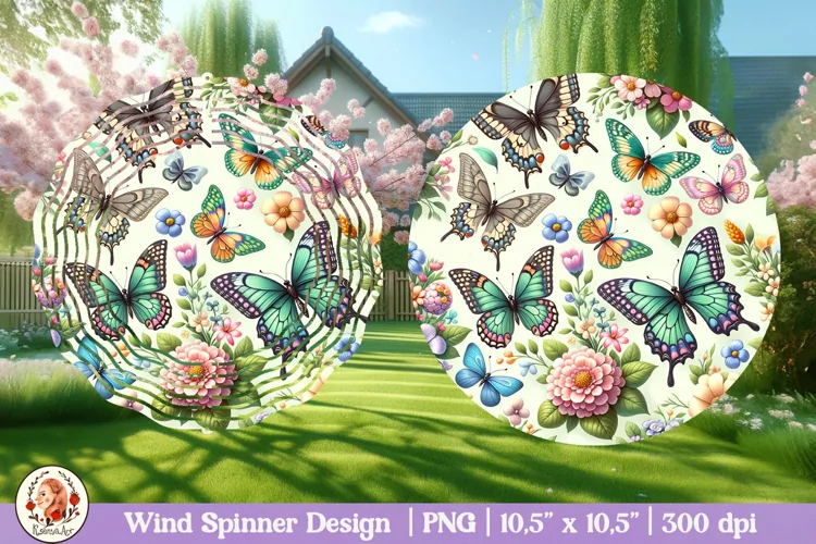Butterfly Wind Spinner, 3D Spring Wind Spinner