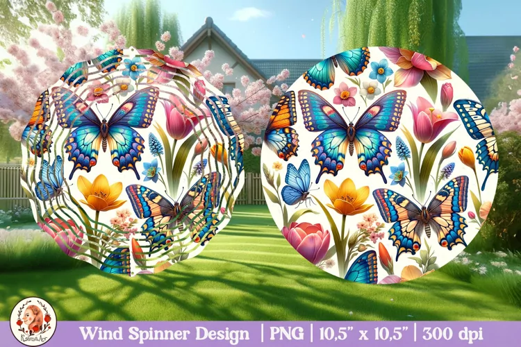 Butterfly Wind Spinner, 3D Spring Wind Spinner