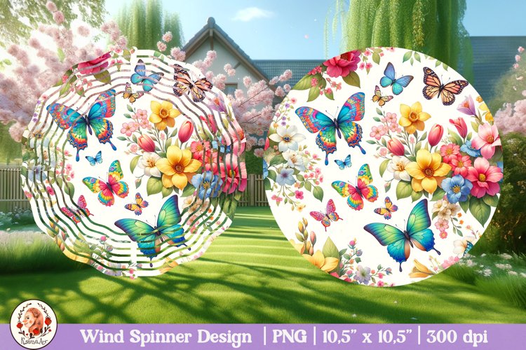 Butterfly Wind Spinner, 3D Spring Wind Spinner