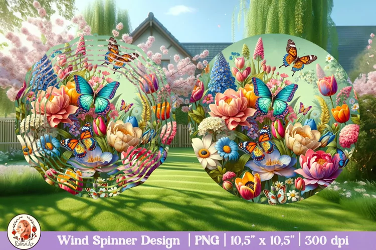 Butterfly Wind Spinner, 3D Spring Wind Spinner