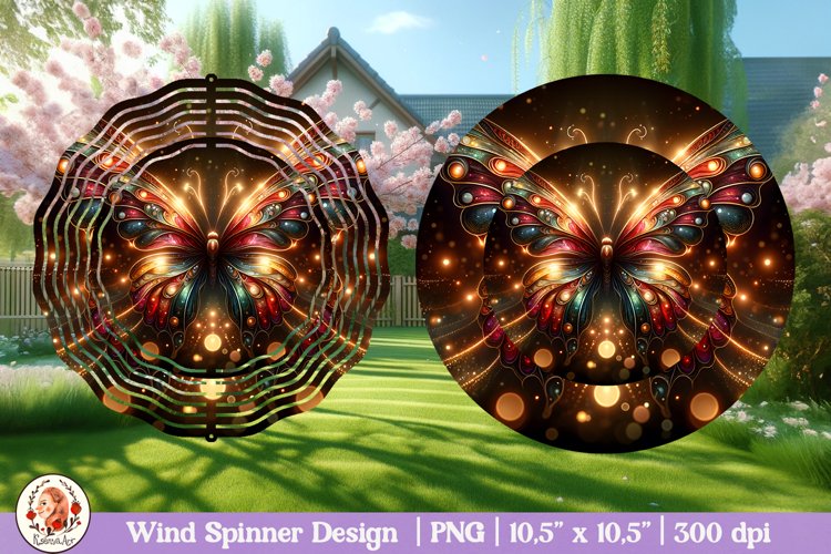 Butterfly Wind Spinner, 3D Spring Wind Spinner, Magic example image 1