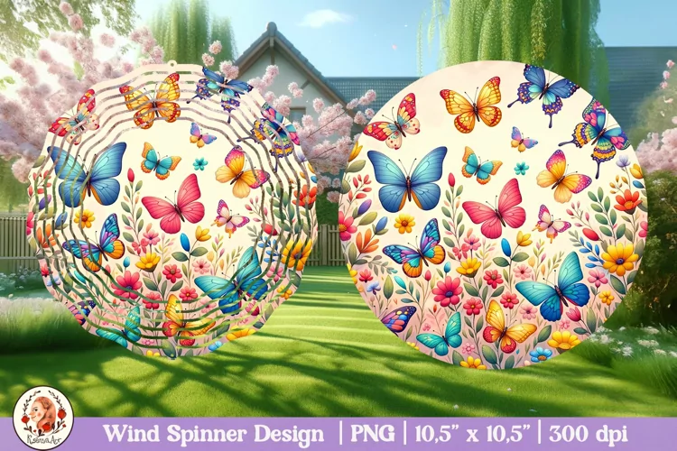 Butterfly Wind Spinner, 3D Spring Wind Spinner