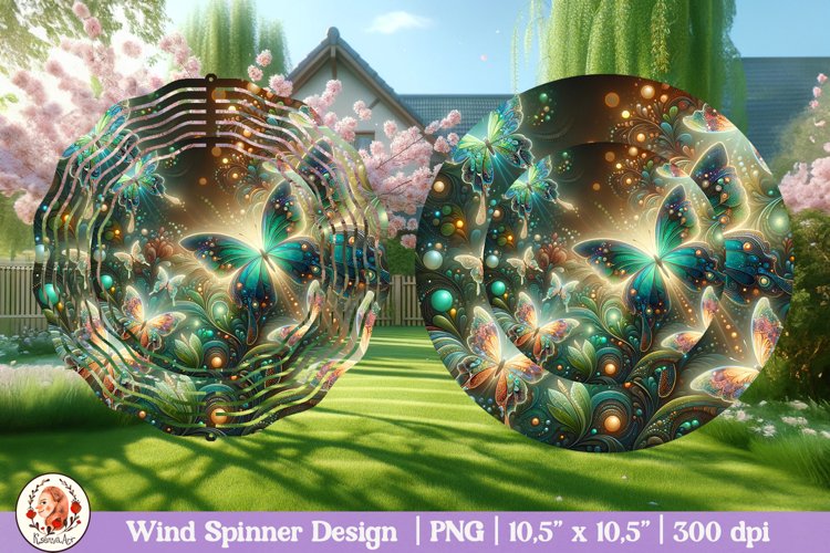Butterfly Wind Spinner, 3D Spring Wind Spinner, Magic example image 1