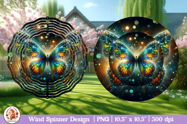 Butterfly Wind Spinner, 3D Spring Wind Spinner, Magic example image 1
