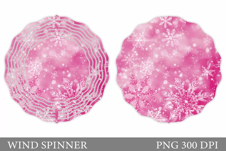Snowflakes Wind Spinner. Christmas Wind Spinner Sublimation