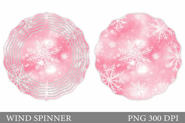 Snowflakes Wind Spinner. Christmas Wind Spinner Sublimation