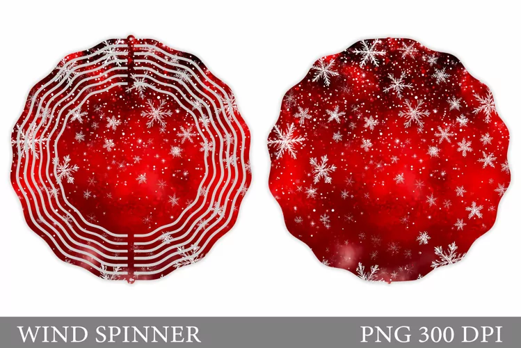 Snowflakes Wind Spinner. Christmas Wind Spinner Sublimation