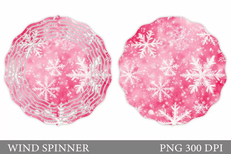 Snowflakes Wind Spinner. Christmas Wind Spinner Sublimation