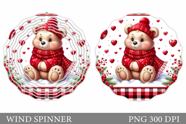 Valentine Bear Wind Spinner. Valentine Wind Spinner Design