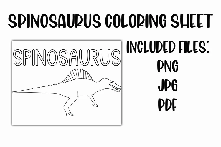 Spinosaurus Dinosaur Coloring Sheet