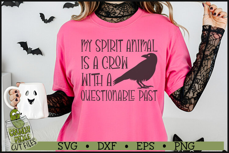 Spirit Animal Crow SVG example image 1
