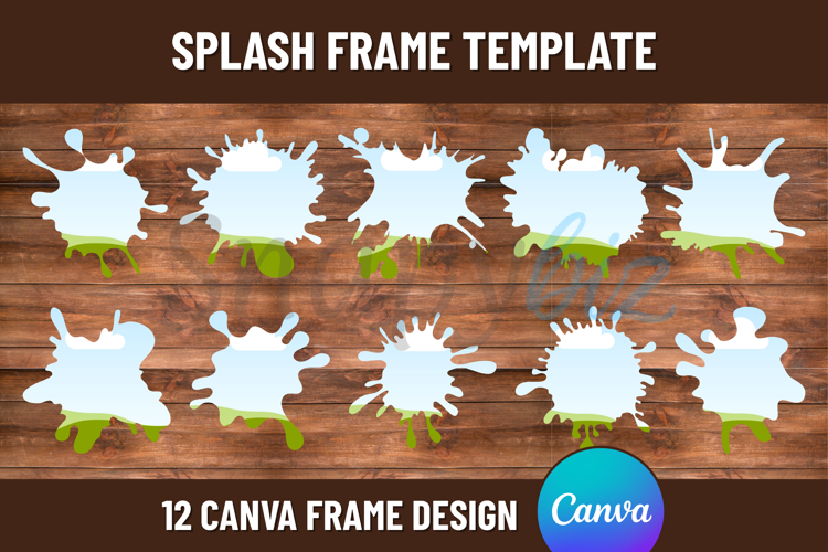 Editable Canva Splash Frame Template