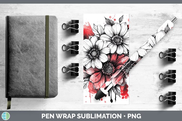 GorgeousSplash Valentine Pen Wrap design.