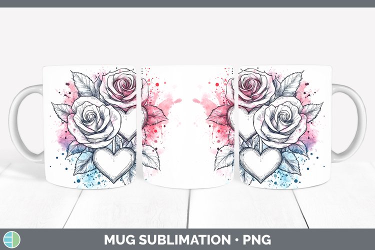 GorgeousSplash Valentine Mug Wrap design.