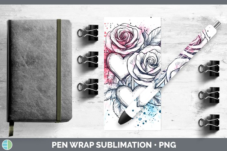 GorgeousSplash Valentine Pen Wrap design.