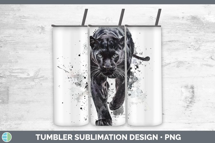 Splash Wildcats Black Panther Tumbler Sublimation 20 oz Skin