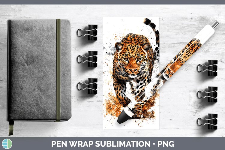 Splash Wildcats Leopard Pen Wrap Sublimation Pen Designs