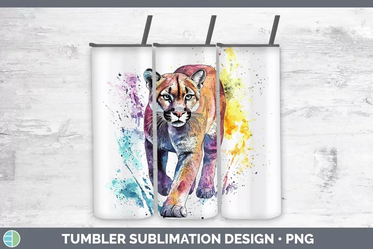 Splash Wildcats Puma Concolor Tumbler Sublimation 20 oz Skin