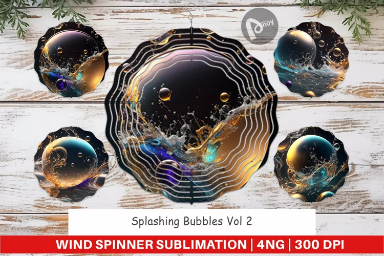 Wind Spinner Splashing Bubbles