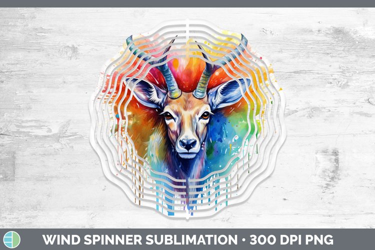 Splat Rainbow Impala Wind Spinner Sublimation Spinner Design