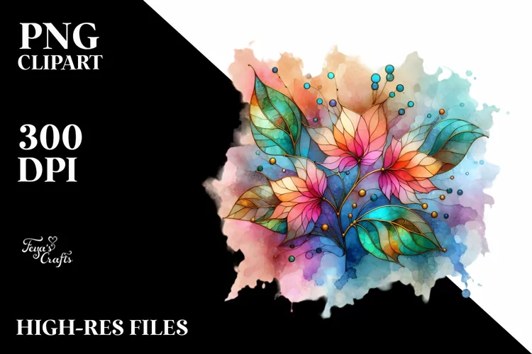 Abstract Vibrant Begonia PNG