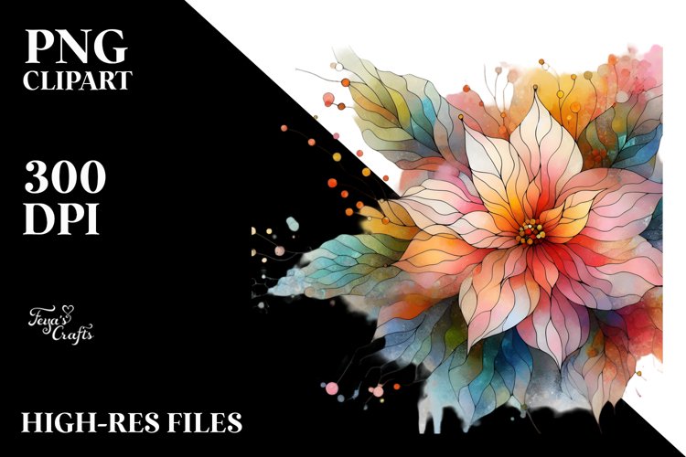 Abstract Vibrant Begonia PNG example image 1