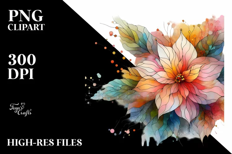 Abstract Vibrant Begonia PNG