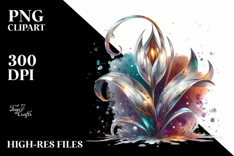 Shiny Snowdrop in Abstract Style