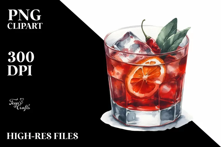 Watercolor Negroni
