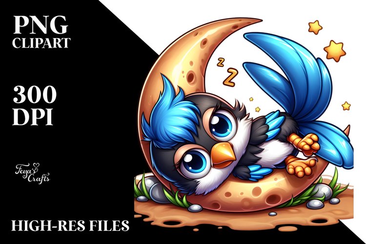 Colorful Baby Magpie PNG