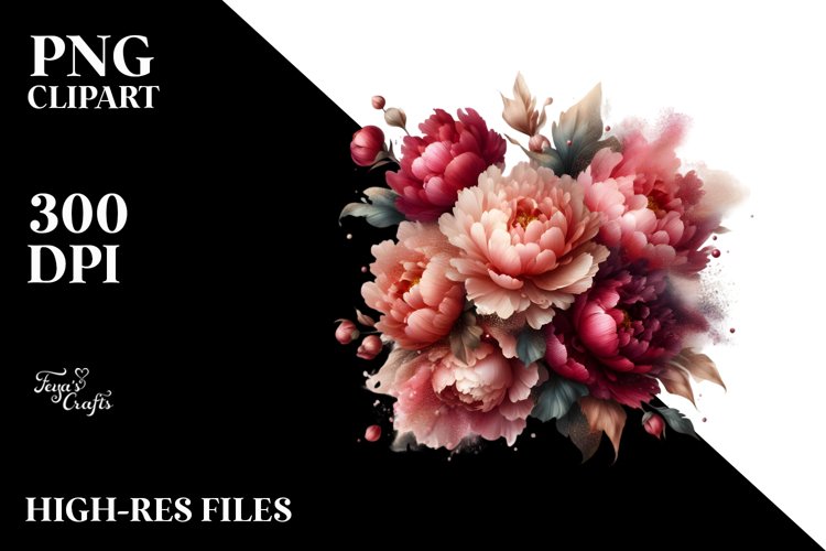 Glossy Peonies Artwork