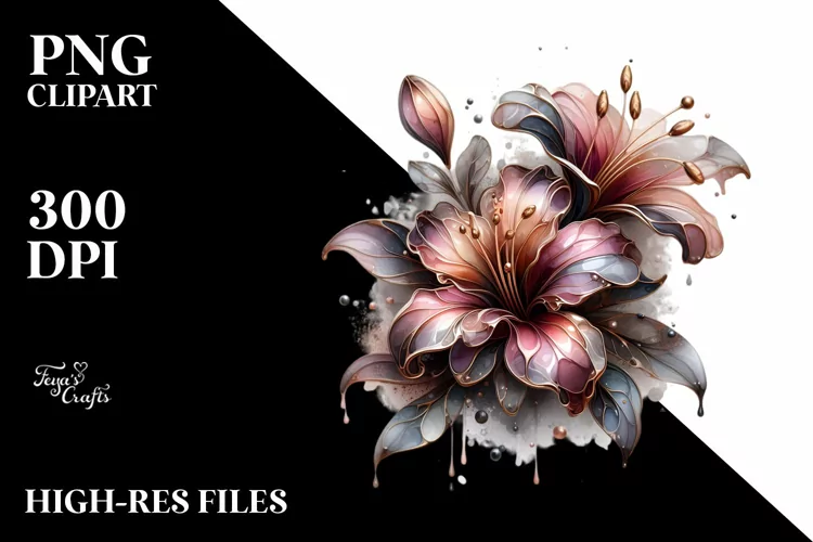 Abstract Glossy Azalea | Like Material | Sublimation |