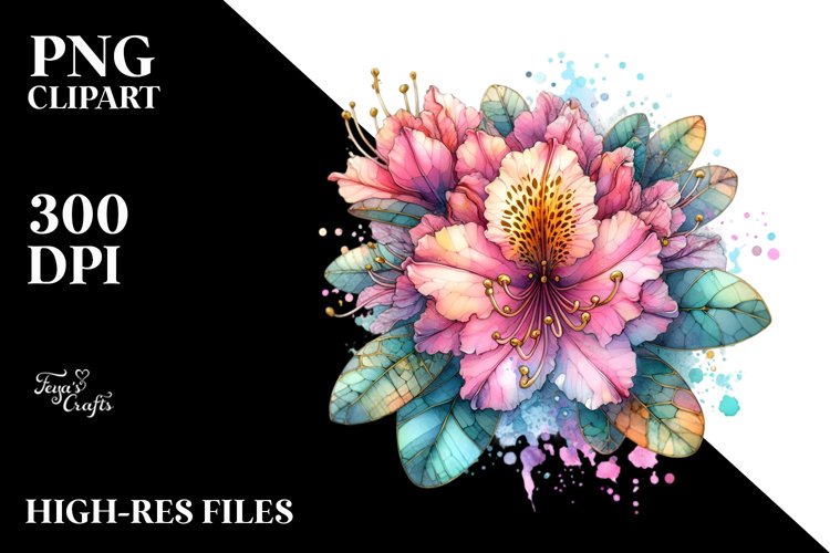 Vibrant Rhododendron PNG example image 1