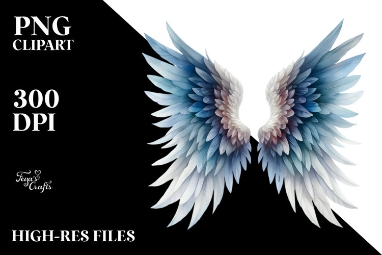 Angel Wings Watercolor Clipart