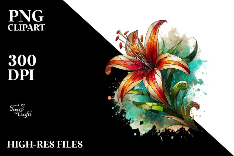 Abstract Lily Splash Clipart