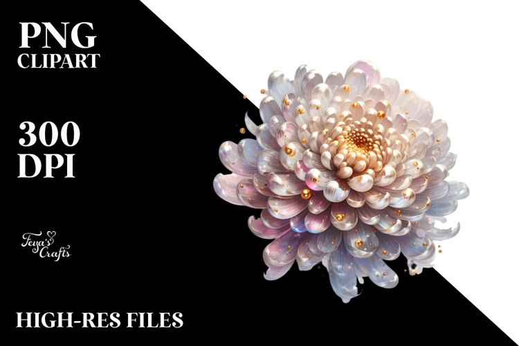 Shiny Chrysanthemum Golden | Clipart