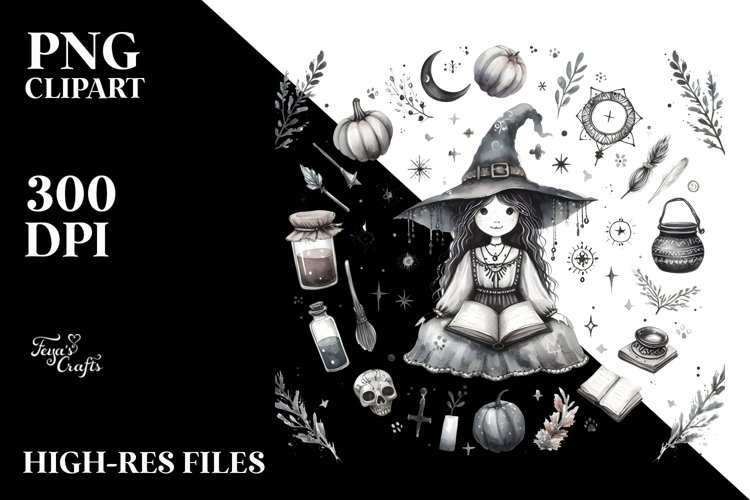 Washed Watercolor Funny Witch | Tshirt|Tumbler|Mug|Clipart