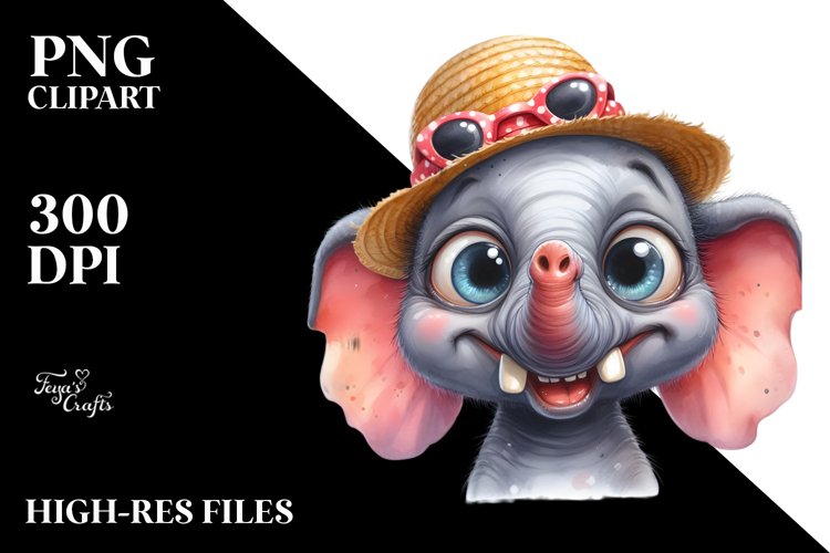 Contempt Elephant Sun Hat | Sublimation | Clipart